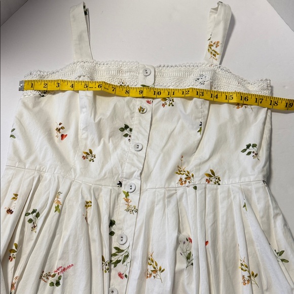 ANTONIO MELANI White Floral Button Down Lined Lace Maxi Sundress Quality Luxury - Picture 14 of 16